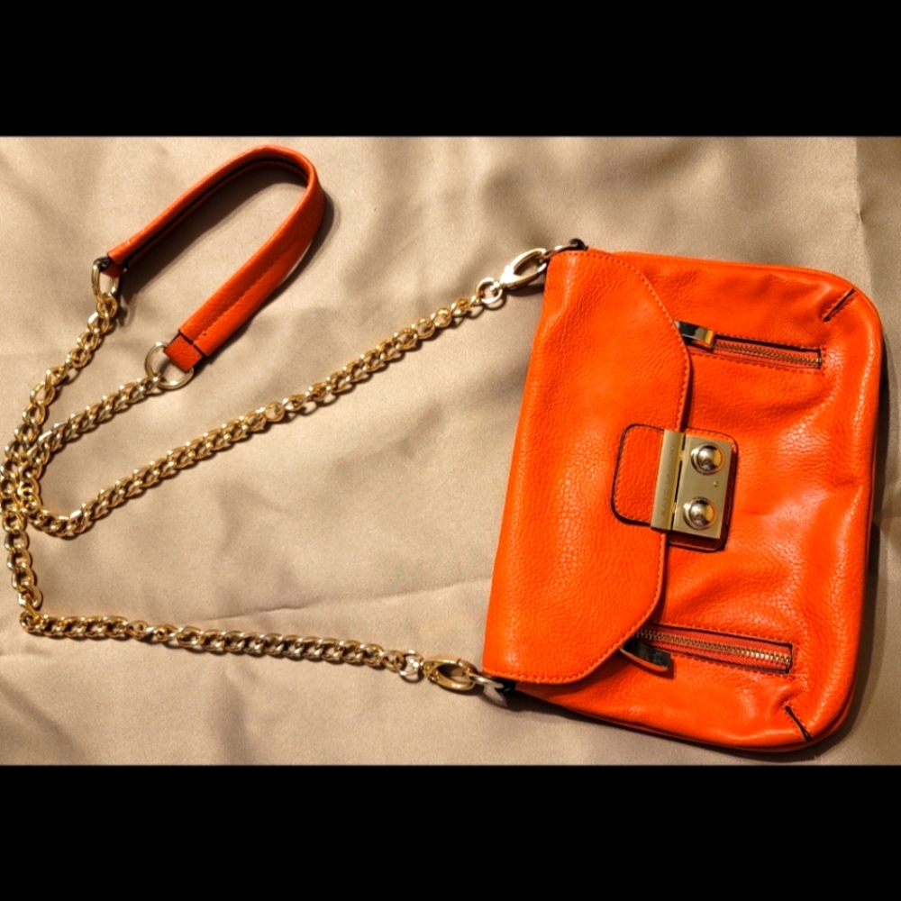 Orange leather Purse